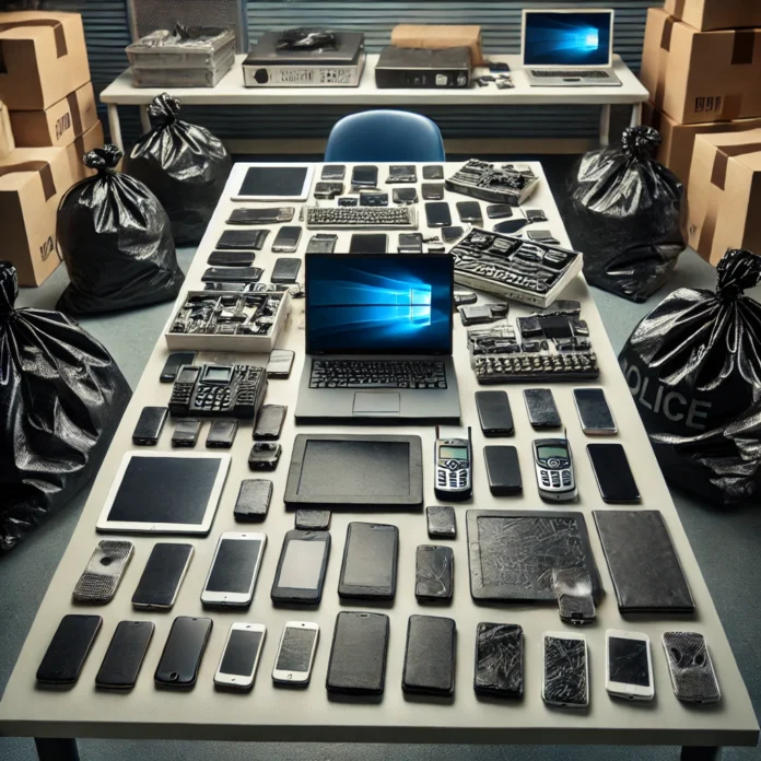 Police arrested a man in Bloemfontein after discovering 554 stolen phones and other electronic devices at his flat during a joint operation.