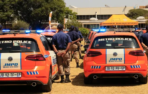 Johannesburg Metro Police officer being airlifted after being shot on duty.