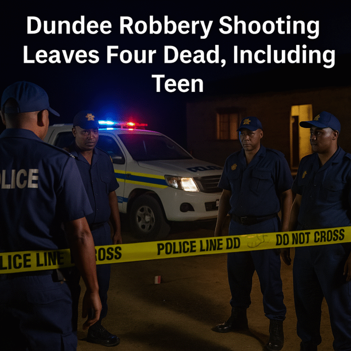 Police at Dundee crime scene after fatal robbery