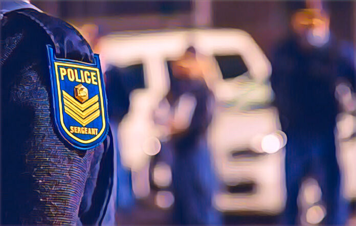 Police officers at crime scene in Western Cape after sergeant shot
