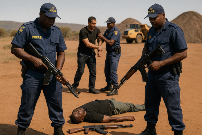 Limpopo police operation at mine site during extortion attempt.