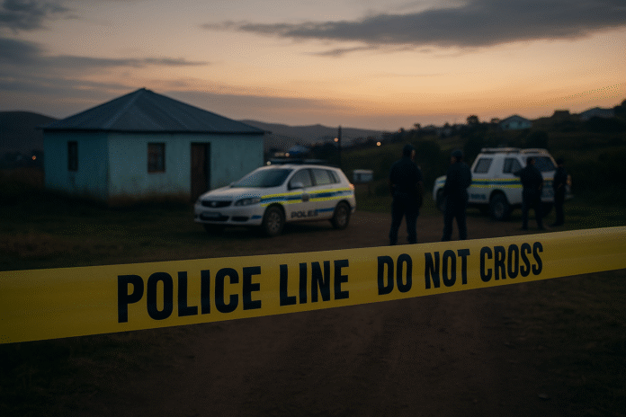 Eastern Cape police at crime scene in Ngcobo after mass shooting